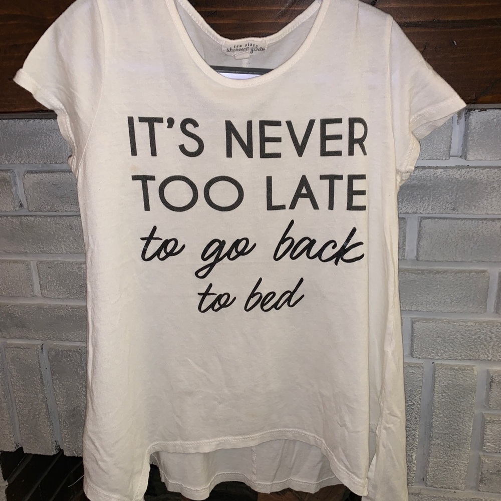 Ten Sixty Sherman Girls White Tee Sz M